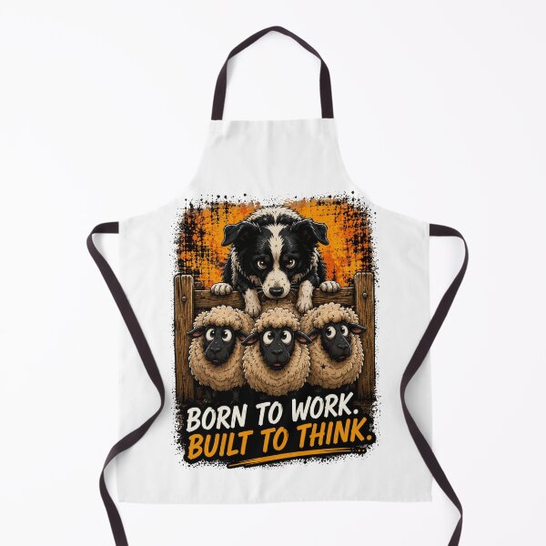 Item preview, Born To Work Built To Think Border Collie Herding Dog Shirt designed and sold by PINK FREE.