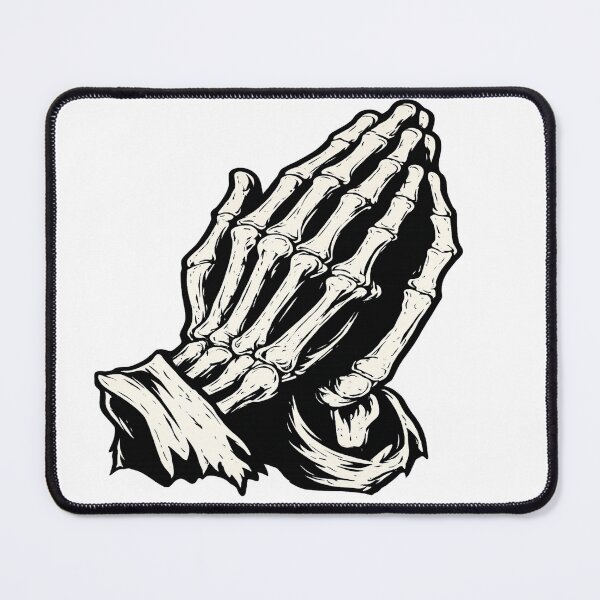 Item preview, Praying Skeleton Hands Gothic Design | Dark Spiritual Tattoo Style Art designed and sold by ArcadeLens Studio.
