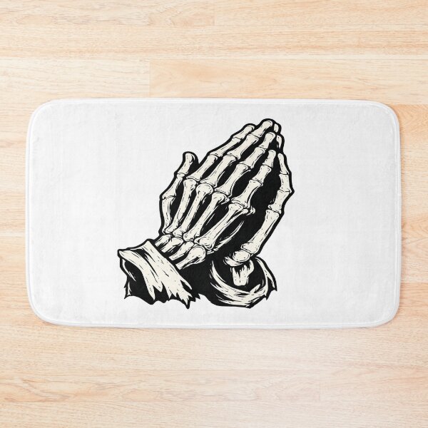 Item preview, Praying Skeleton Hands Gothic Design | Dark Spiritual Tattoo Style Art designed and sold by ArcadeLens Studio.