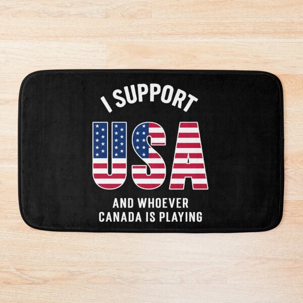 Item preview, I Support USA And Whoever Canada Is Playing Funny Sports Rivalry designed and sold by Ali-printshop.