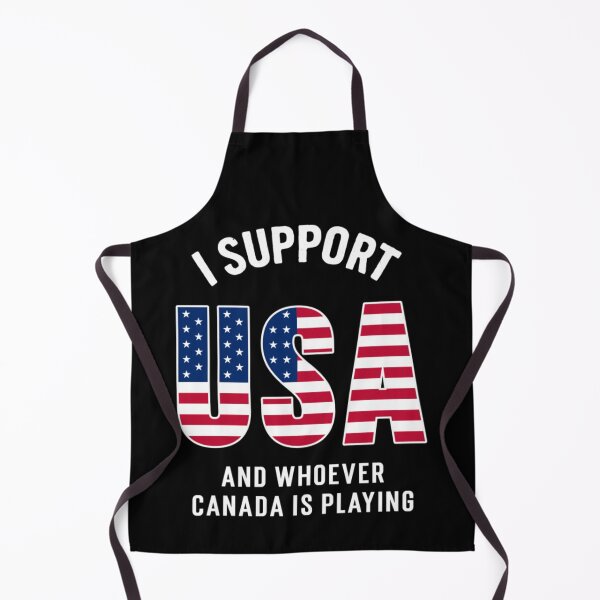 Item preview, I Support USA And Whoever Canada Is Playing Funny Sports Rivalry designed and sold by Ali-printshop.