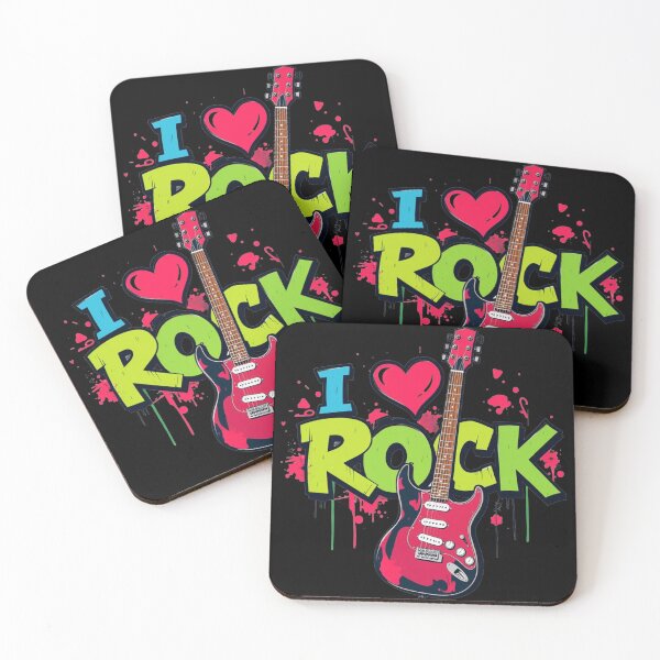 Item preview, I Love Rock Guitar Music Lover designed and sold by Thavi.