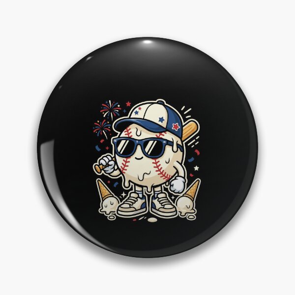 Item preview, Fourth Of July Baseball Ice Cream Patriot designed and sold by SofenArt.