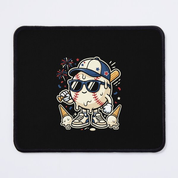 Item preview, Fourth Of July Baseball Ice Cream Patriot designed and sold by SofenArt.