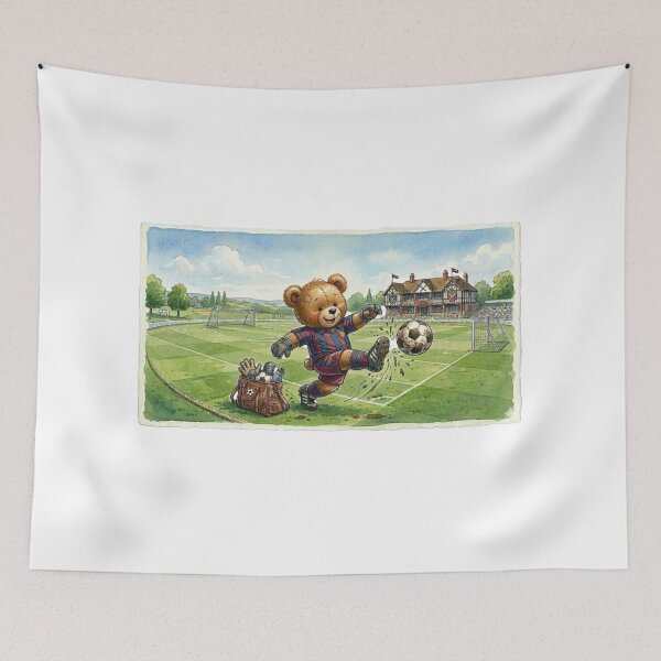 Item preview, Teddy Playing Football designed and sold by lockdownmind.