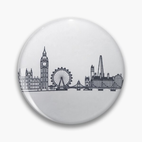 Item preview, London Skyline Line Art Big Ben Tower Bridge designed and sold by WKInkNest.