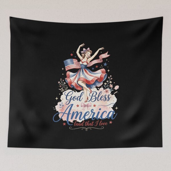 Item preview, God Bless America Land That I Love Patriotic American USA Patriot designed and sold by SofenArt.