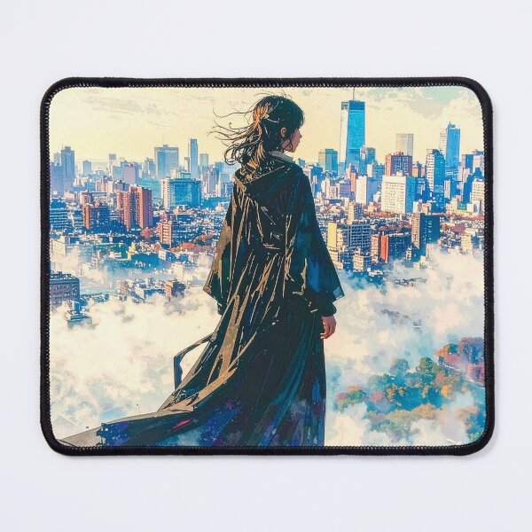 Item preview, Anime Girl Overlooking Skyline designed and sold by BetweenForms.