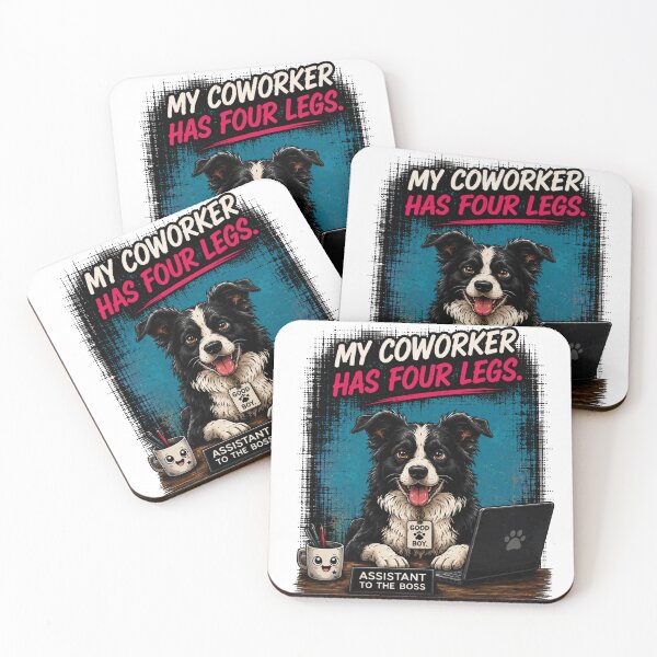 Item preview, My Coworker Has Four Legs Border Collie Office Dog Shirt designed and sold by PINK FREE.