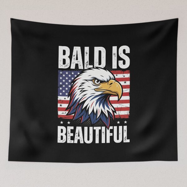 Item preview, Bald Is Beautiful Bald Men American Patriot designed and sold by SofenArt.