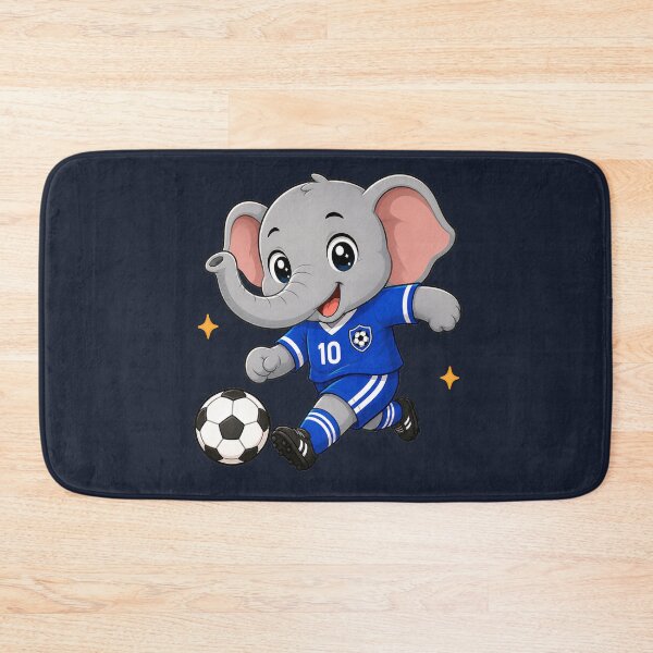 Item preview, Cute Kawaii Soccer Elephant Number 10 designed and sold by Seculinator.