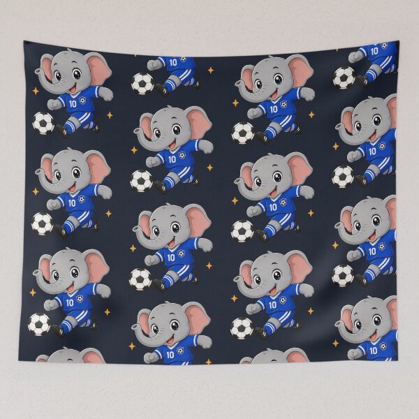 Item preview, Cute Kawaii Soccer Elephant Number 10 designed and sold by Seculinator.