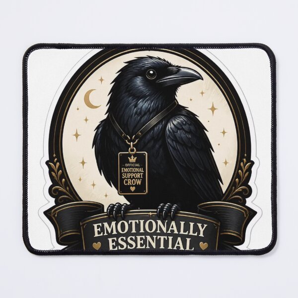 Item preview, Certified Emotional Support Crow designed and sold by StickyGuys.