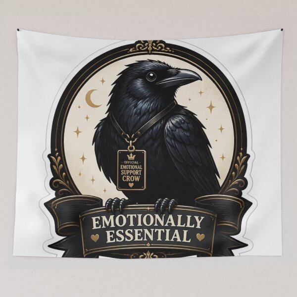 Item preview, Certified Emotional Support Crow designed and sold by StickyGuys.