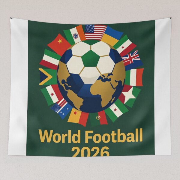 Item preview, Retro 2026 Soccer Nations Football Vintage Poster T-Shirt designed and sold by Nexus Space.