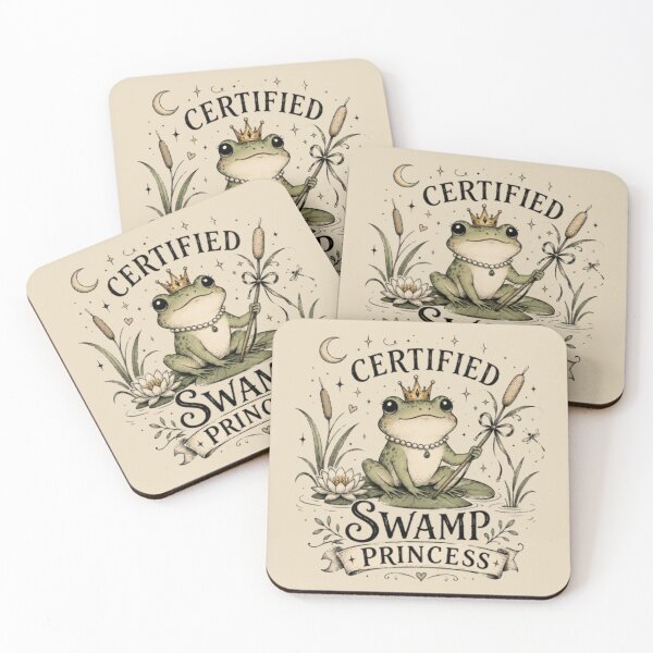 Item preview, Certified Swamp Princess Frog Cottagecore Design designed and sold by Moonwoven Studio.