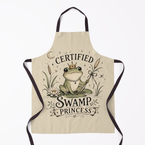 Item preview, Certified Swamp Princess Frog Cottagecore Design designed and sold by Moonwoven Studio.