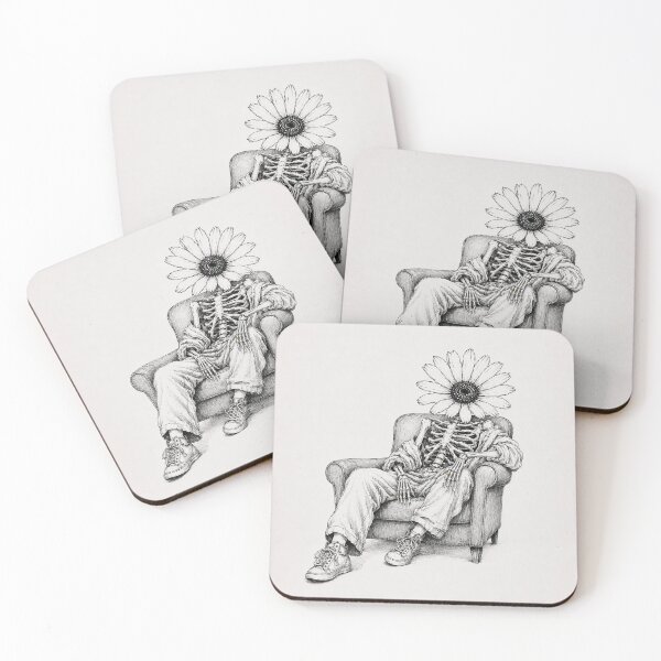 Item preview, "Daisy Bones Takes Five" (Gothic Botanical Ink Art) designed and sold by OtherworldlyIdeas.