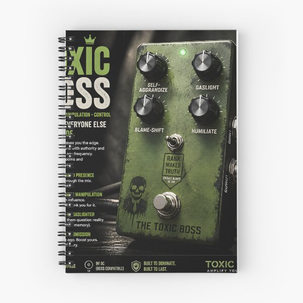 Item preview, The Toxic Boss – Overdrive • Manipulation • Control | Funny Guitar Pedal Parody designed and sold by Mantramontics.