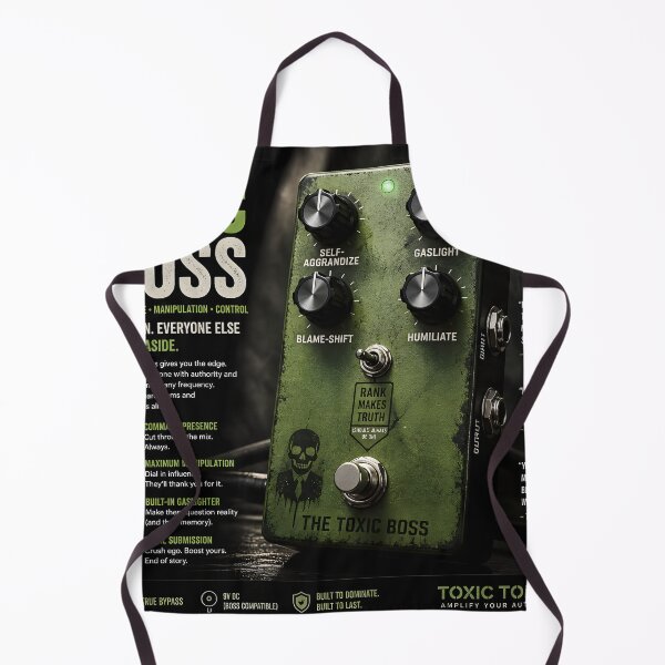 Item preview, The Toxic Boss – Overdrive • Manipulation • Control | Funny Guitar Pedal Parody designed and sold by Mantramontics.