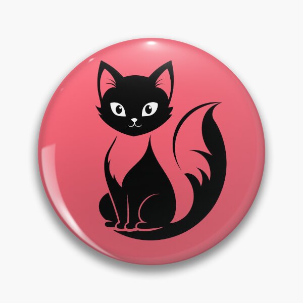 Item preview, Retro Vintage Mid Century Pink and Black Cat designed and sold by CapturedByeJ.