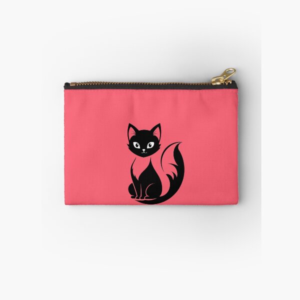 Item preview, Retro Vintage Mid Century Pink and Black Cat designed and sold by CapturedByeJ.