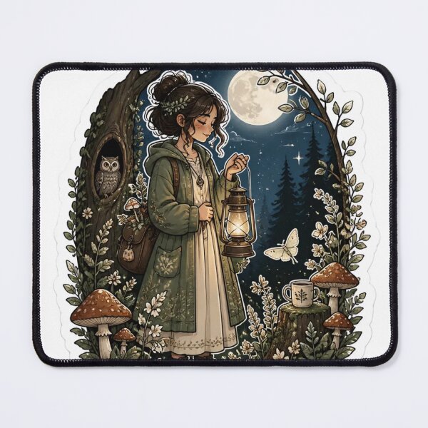 Item preview, Cottagecore Night Shift Forest Keeper designed and sold by StickyGuys.