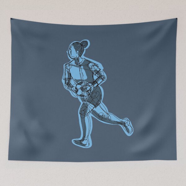 Item preview, Yay For The Goalkeeper with blue background  designed and sold by missmann.