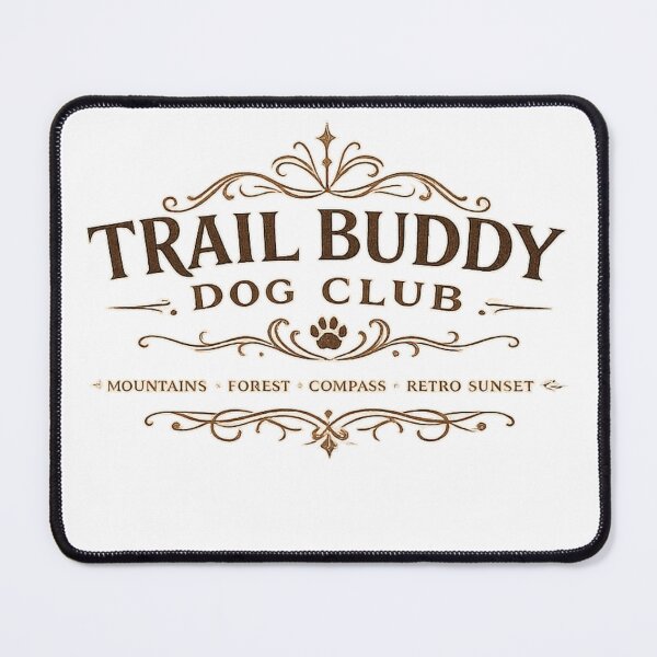 Item preview, Trail Buddy Dog Club Vintage Outdoor Adventure Design designed and sold by PawverseDesigns.