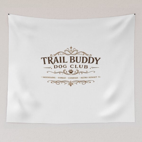 Item preview, Trail Buddy Dog Club Vintage Outdoor Adventure Design designed and sold by PawverseDesigns.