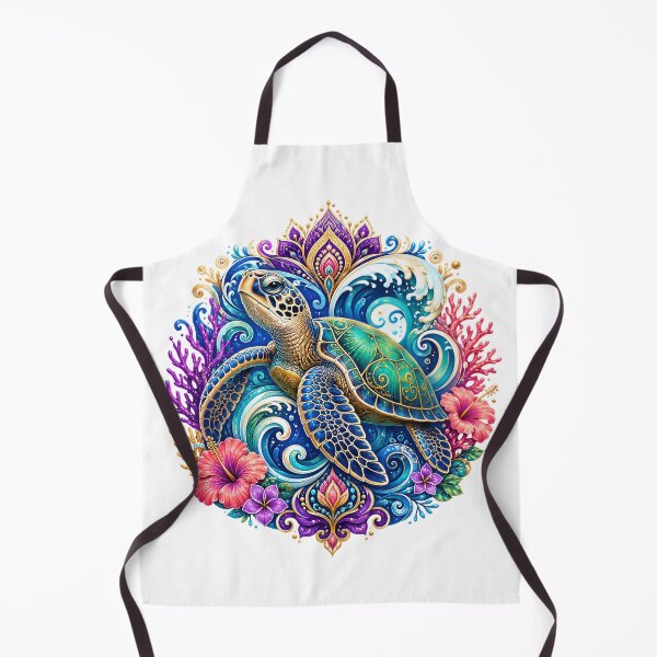 Aperçu de l'œuvre Sea Turtle Tropical Wave créée et vendue par syotos-ai.
