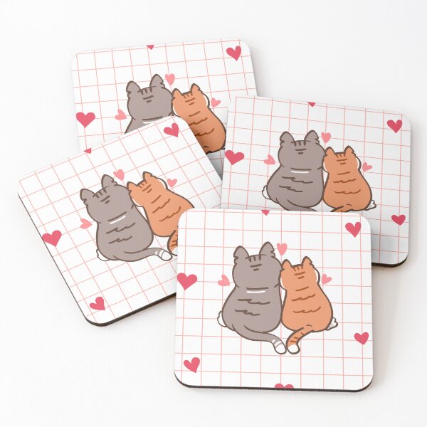 Item preview, Cats in Love / Hearts Pattern  designed and sold by ice-apparel.
