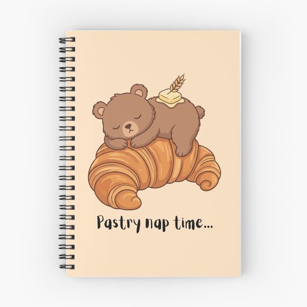 Item preview, Cute Sleeping Bear on Croissant Pastry Naptime designed and sold by Amir Faysal.