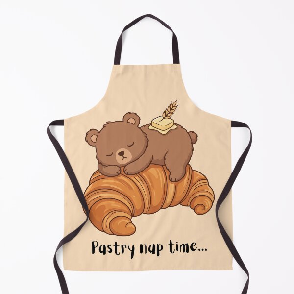 Item preview, Cute Sleeping Bear on Croissant Pastry Naptime designed and sold by Amir Faysal.