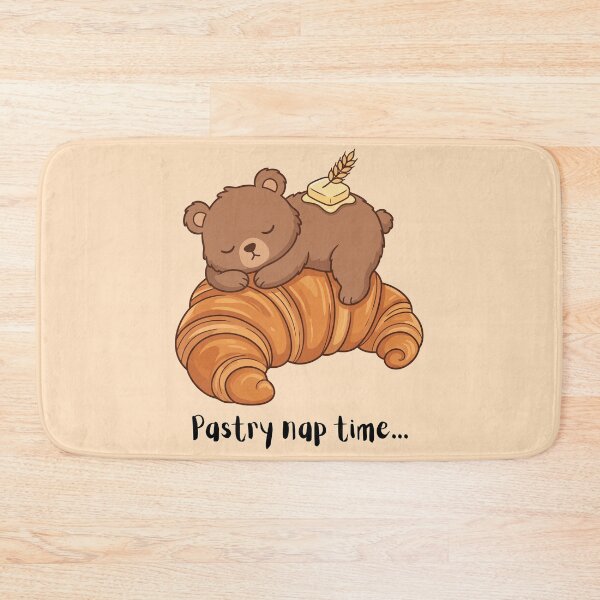 Item preview, Cute Sleeping Bear on Croissant Pastry Naptime designed and sold by Amir Faysal.