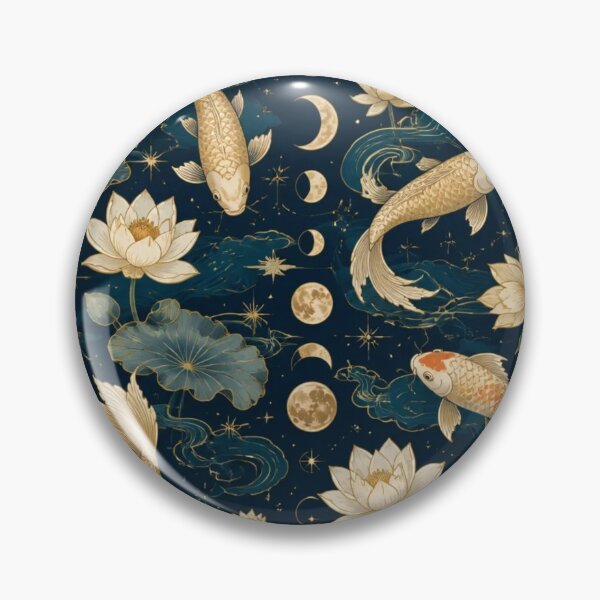 Item preview, Lunar Koi Celestial Garden Pattern designed and sold by StickyGuys.