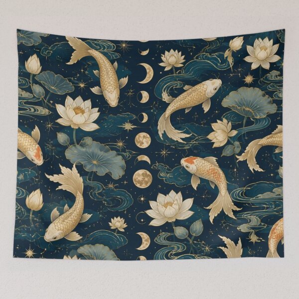 Item preview, Lunar Koi Celestial Garden Pattern designed and sold by StickyGuys.