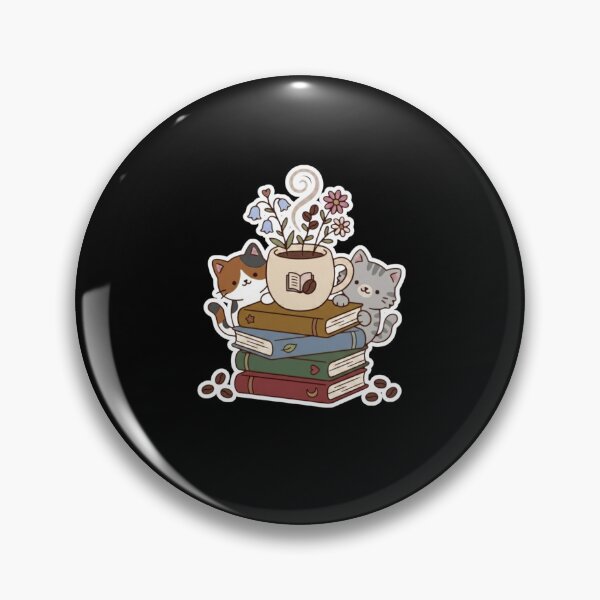 Item preview, Cute Cottagecore Cats Coffee And Books Stack Kawaii Book Lover Gift designed and sold by Art IN Pack.
