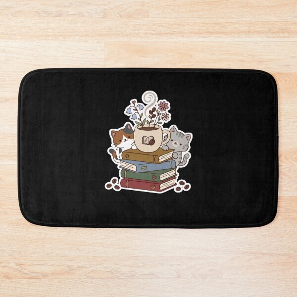 Item preview, Cute Cottagecore Cats Coffee And Books Stack Kawaii Book Lover Gift designed and sold by Art IN Pack.