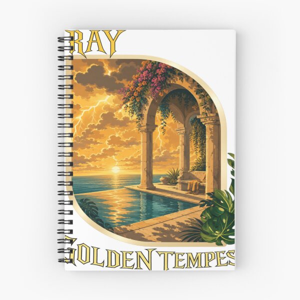 Item preview, Golden Tempest Luxury Coastal Storm Aesthetic Vintage Landscape Art T-Shirt designed and sold by RAYapparel.