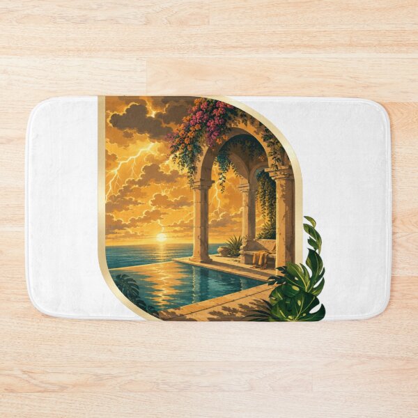 Item preview, Golden Tempest Luxury Coastal Storm Aesthetic Vintage Landscape Art T-Shirt designed and sold by RAYapparel.