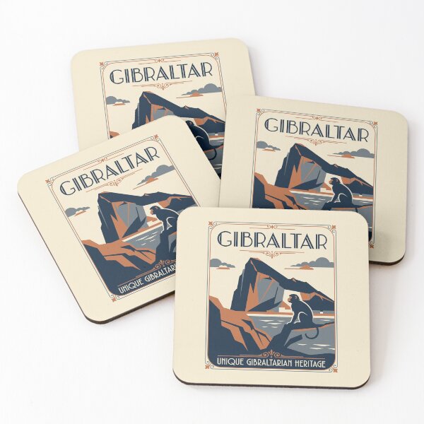 Item preview, Vintage Gibraltar The Rock Barbary Macaque Travel designed and sold by DuckOddity.