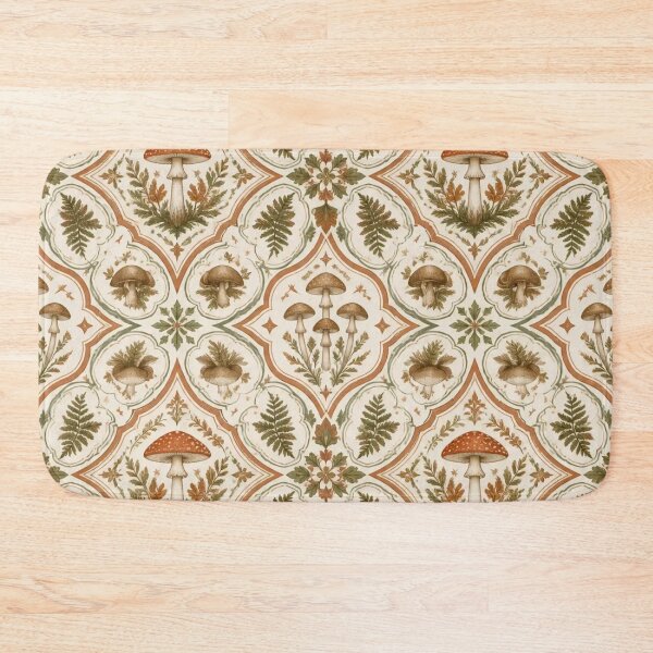 Item preview, Vintage Mushroom Tile Collection Pattern designed and sold by StickyGuys.