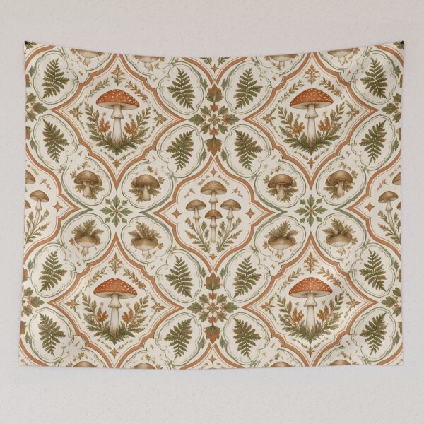 Item preview, Vintage Mushroom Tile Collection Pattern designed and sold by StickyGuys.