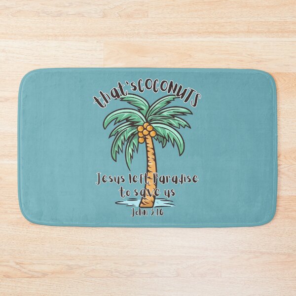 Item preview, Coconuts Jesus Loves and Saves John 3:16 Tropical Beach Summer Paradise designed and sold by Forevermore.