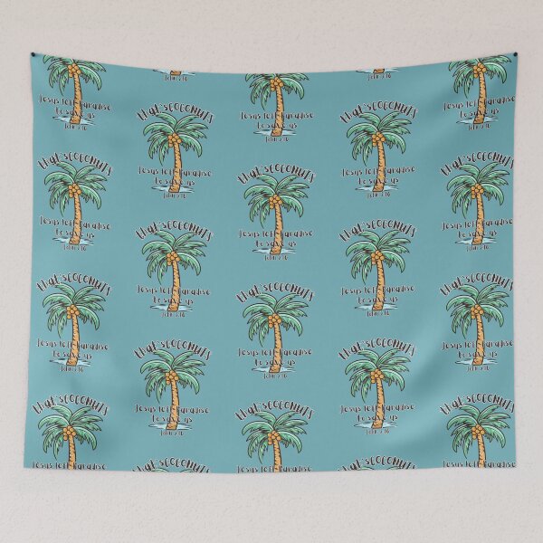 Item preview, Coconuts Jesus Loves and Saves John 3:16 Tropical Beach Summer Paradise designed and sold by Forevermore.