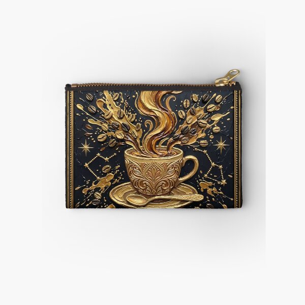 Item preview, Luxury Golden Coffee Cup - 2026 Barista Art & Palette Knife Oil Painting designed and sold by SupernovaNote.