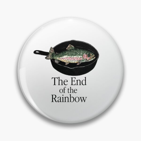 Item preview, The End of the Rainbow Trout Funny Fishing Skillet Vintage Art designed and sold by Ali-printshop.