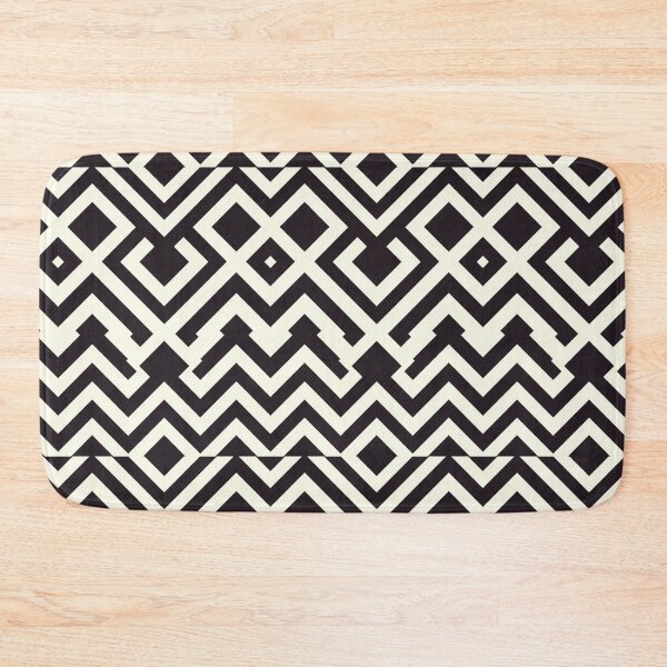 Item preview, Bold Geometric Tribal Pattern | Black and Cream Abstract Design | Modern Aztec Inspired Art designed and sold by MoodLay.