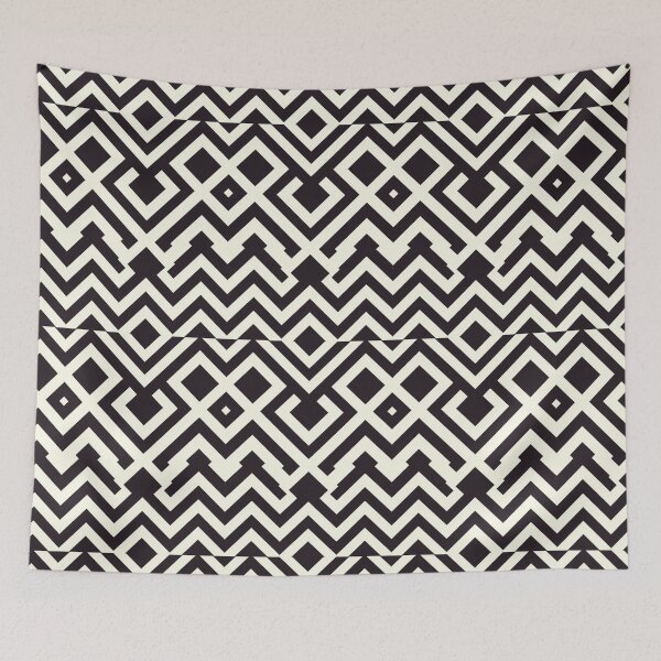 Item preview, Bold Geometric Tribal Pattern | Black and Cream Abstract Design | Modern Aztec Inspired Art designed and sold by MoodLay.